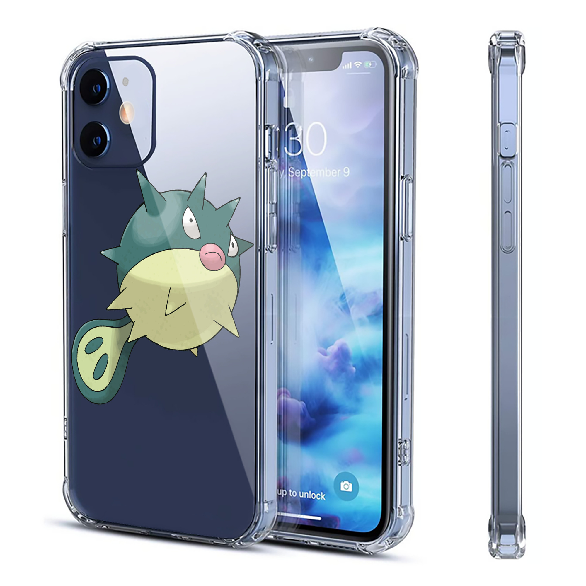 （画像用） ポケットモンスター Pokémon 【iPhone 12シリーズ対応】透明スマホケース（クリアソフトケース）